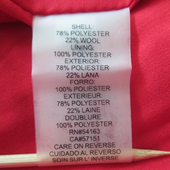 KARL LAGERFELD PARIS Women's Red Jumper Sleeveless Woold Blend Dress Sz 8 *Flaw - Picture 13 of 16